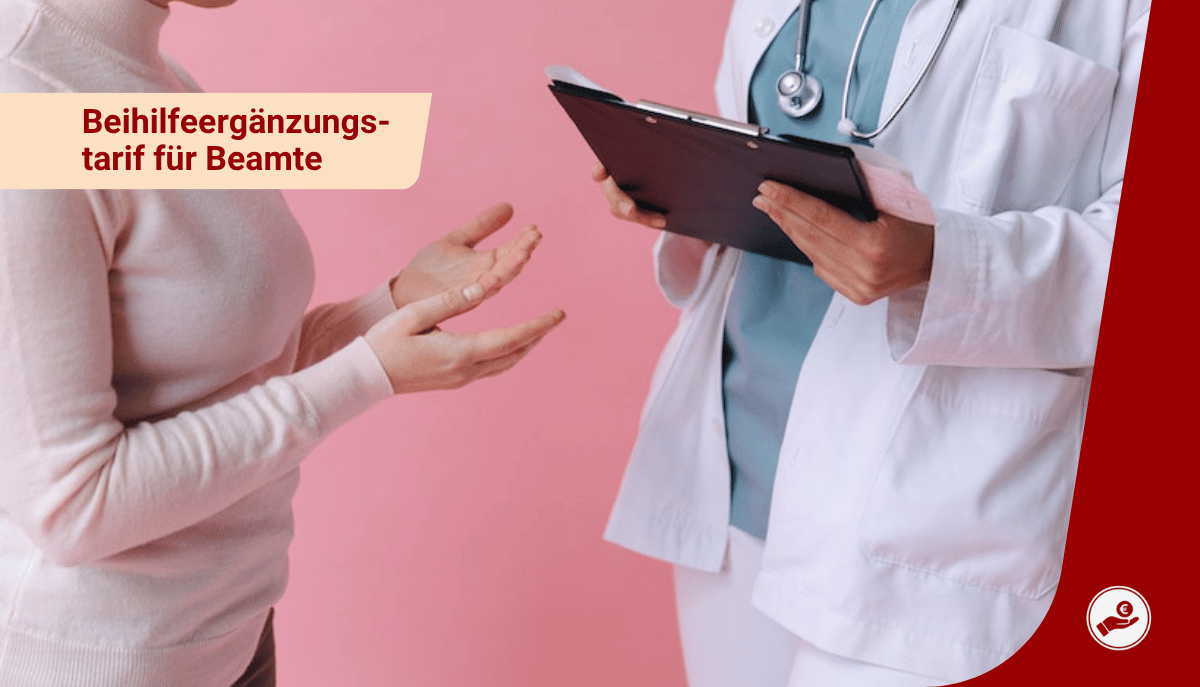 Patientin im Gespräch mit Ärztin über Beihilfeergänzungstarif für Beamte im Gesundheitswesen