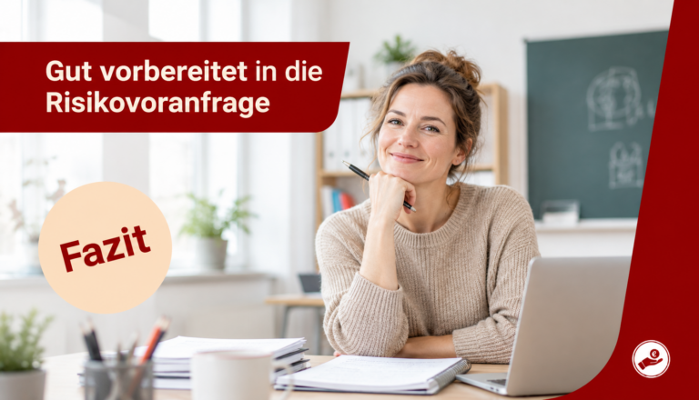 Fazit zur Risikovoranfrage PKV für Lehrkräfte: Gute Vorbereitung und vollständige Gesundheitsangaben verbessern die Chancen auf eine passende private Krankenversicherung.